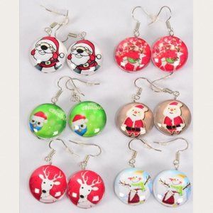 Holiday Glass Drop Earrings